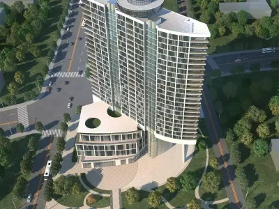 Office Building 3D model 256