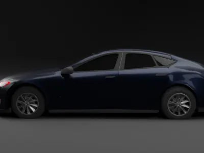 tesla car s 2013 Free 3D model