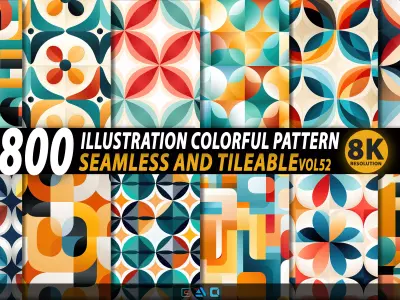 800 illustration colorful pattern-Vol52-8K Res  Texture