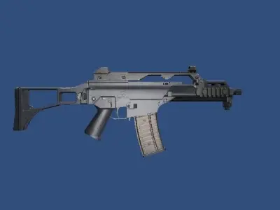 G36C Silver Low-poly 3D model