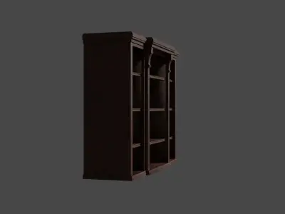 1910s Walnut Bookcase Free 3D model