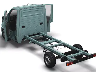 VW Crafter Chassis SingleCab L2 HQInterior 2023 3D model