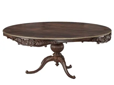 andrea fanfani round table and chair 734 3D model