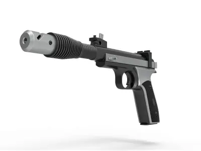Blaster pistol Defender 5 from Star Wars The Rise of Skywalker 3D model