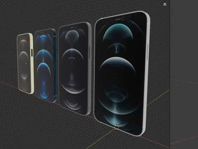 Iphone 12 PRO Modeling Rendering 5COLOR  3D model