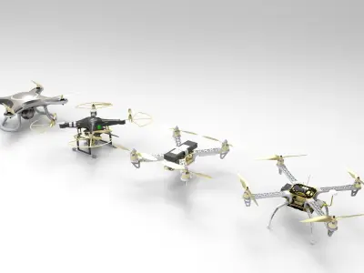 drone type 2 4 variant model 3D model