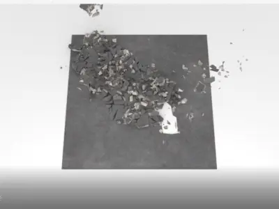 Bomb Crack Ground Line Free low-poly 3D model