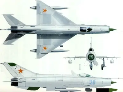 mig 21 F13 Low-poly 3D model