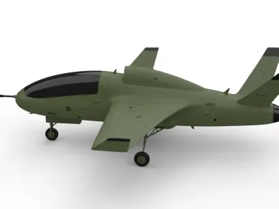 futuristic warfare aircraft 3D model