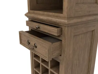 old wine cabinet Low-poly 3D model