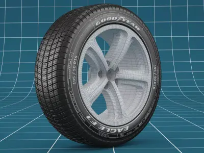 Car tire 03 3D model