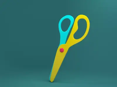 Cartoon Scissor Free low-poly 3D model