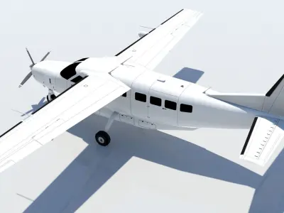 Cessna C208 CARAVAN Static Low-poly 3D model