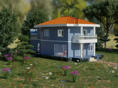 Natural house exterior Free 3D model