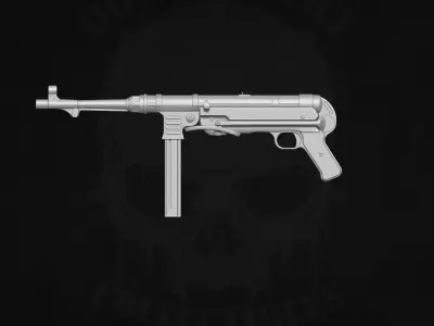 MP40 3D printable files for action figures 3D print model