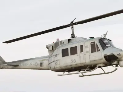 Bell UH-1N Iroquois CH-135 Twin Huey Marines 3D model