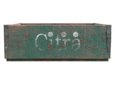 Old Citra beer wooden crate Low-poly 3D model