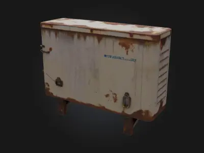 Rusty Air Conditioner Unit  Weathered Appliance for Realistic 3D model
