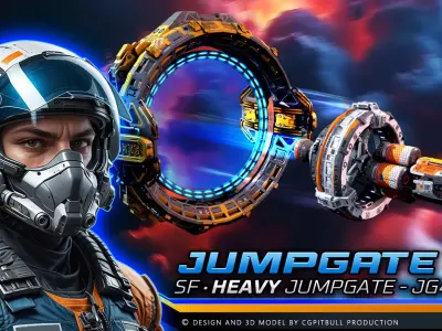 Heavy JumpGate JG4  Low-poly 3D model