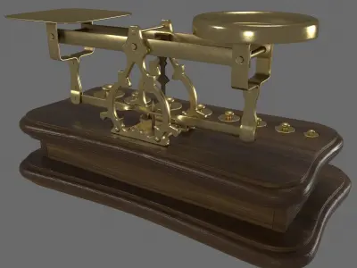 Vintage pharmacy scales 3D model