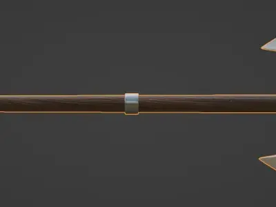 Battle axe Low-poly 3D model 25