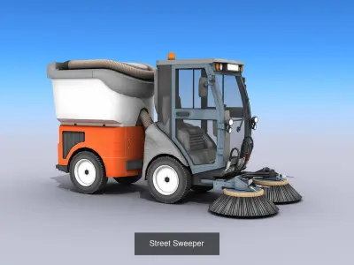 Cleaning And Garbage Equipment 3D Model Pack