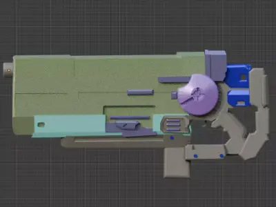 pistol model Low-poly 3D model