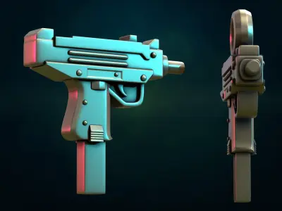 Gun I and pendant 3D print model