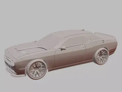 Dodge Challenger Custom 3D Printable  3D print model