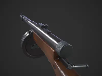 Suomi KP31 Low-poly 3D model