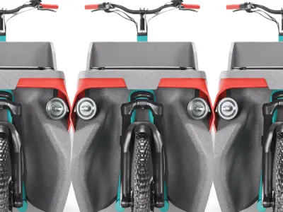 Bike Electric Cargo  Low-poly 3D model