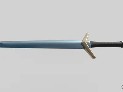 Sword 3D Model No Reference Unique Low-poly 3D model Low-poly 3D model