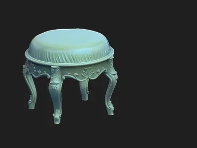 footrest vintage  Low-poly 3D model