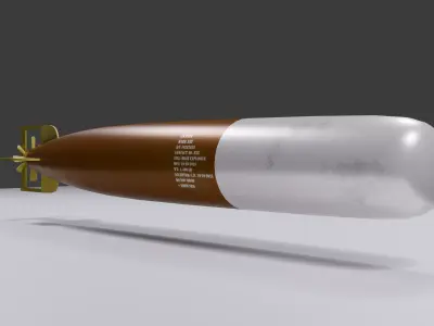 US Navy Mk 13 torpedo game model Low-poly 3D model