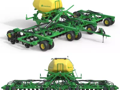JohnDeere N500C Air Seeder Low-poly 3D model