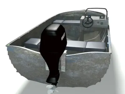 Alluminium Dory 3D model