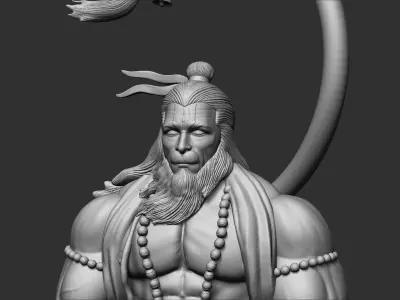Meditating Hanuman ji 3D print model