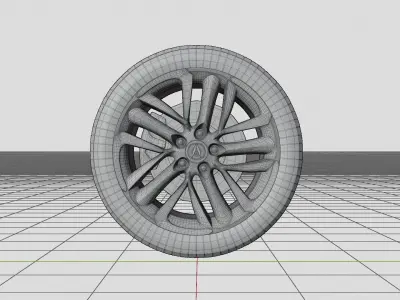 Acura CDX 2016 Wheel 3D Model 3D model