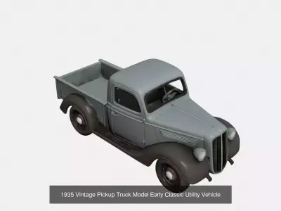 1930s Classic Pickup Trucks Pack Vintage Collection 5 Models