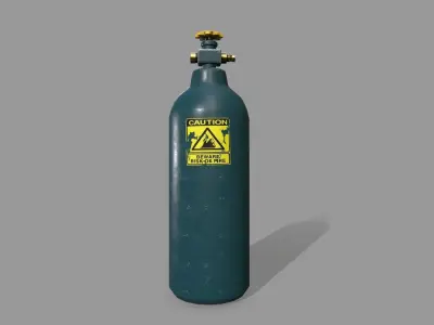 Oxygen Tank Low-poly 3D model order