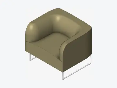 Furniture - Chair - Contemporary - Line - Type 2 Low-poly 3D model