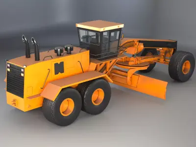 Generic Motor Grader Low-poly 3D model