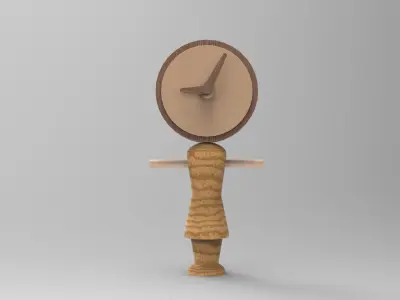 Nena Table Clock Low-poly 3D model