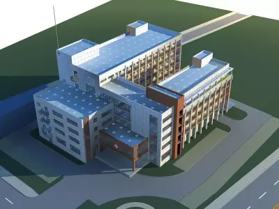 Hospital Building 3D model