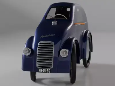 Autobak Legendary Polish Microcar from the 1940s Fully Rigged 3D model