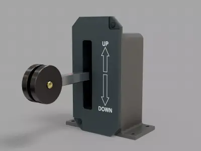 A320 Landing Gear Lever Low-poly 3D model