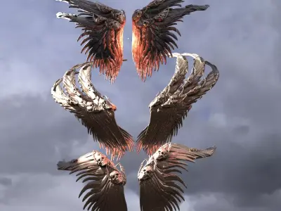 Dark Death Scythe Wings Collection 1  3D model