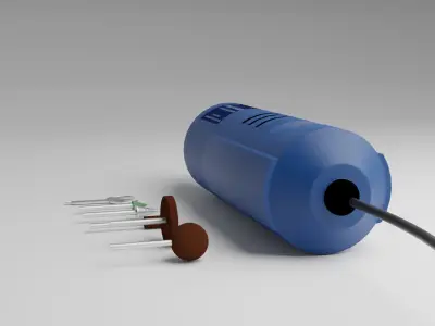 Mini-drill with accessories 3D model
