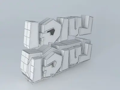 Luigi 3D Text Logo 3D model