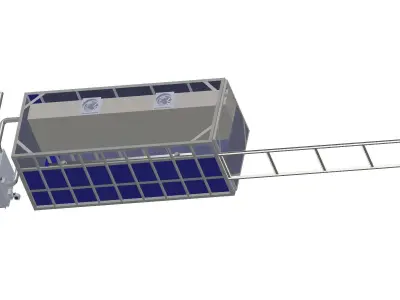 Convection drying chamber for wood 3D model